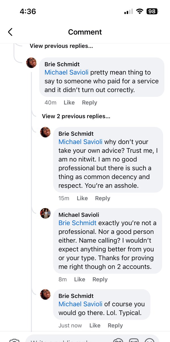 BSchmidtDpath's tweet image. #racist #Racism Retweet!
Encountered a jerk on a FB group about restaurant experiences. He works in the restaurant industry and was happy that a poster’s food was messed up. See below and his #racist response to me.