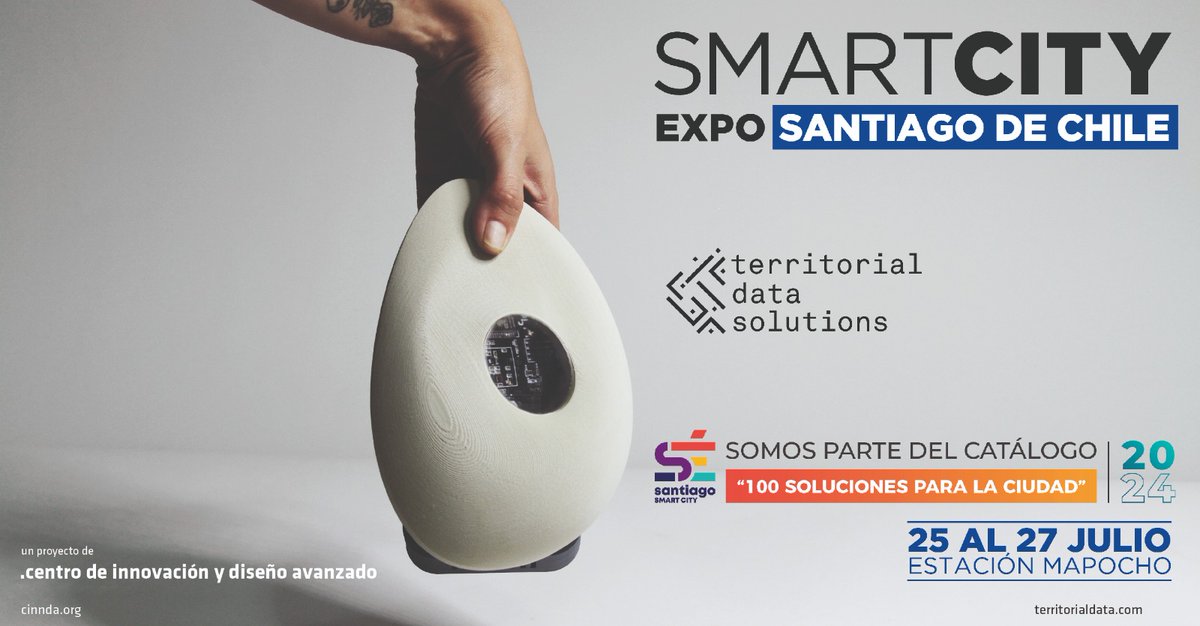 Muy contentos por este nuevo reconocimiento. 
Si estás interesado en tecnologías que fusionan IOT + IA + info satelital para la planificación urbana y el cambio climático , no te pierdas la oportunidad de asistir a la <a href="/SeSantiagoCL/">Sé Santiago Smart City</a>  y visitar nuestro stand de <a href="/TerritorialData/">Territorial Data Solutions</a>