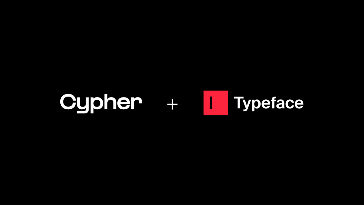 Excited to announce that the Cypher team is joining Typeface!

We are grateful to all of you who have been a part of this journey. Stay tuned for more updates.

cypher.is/next