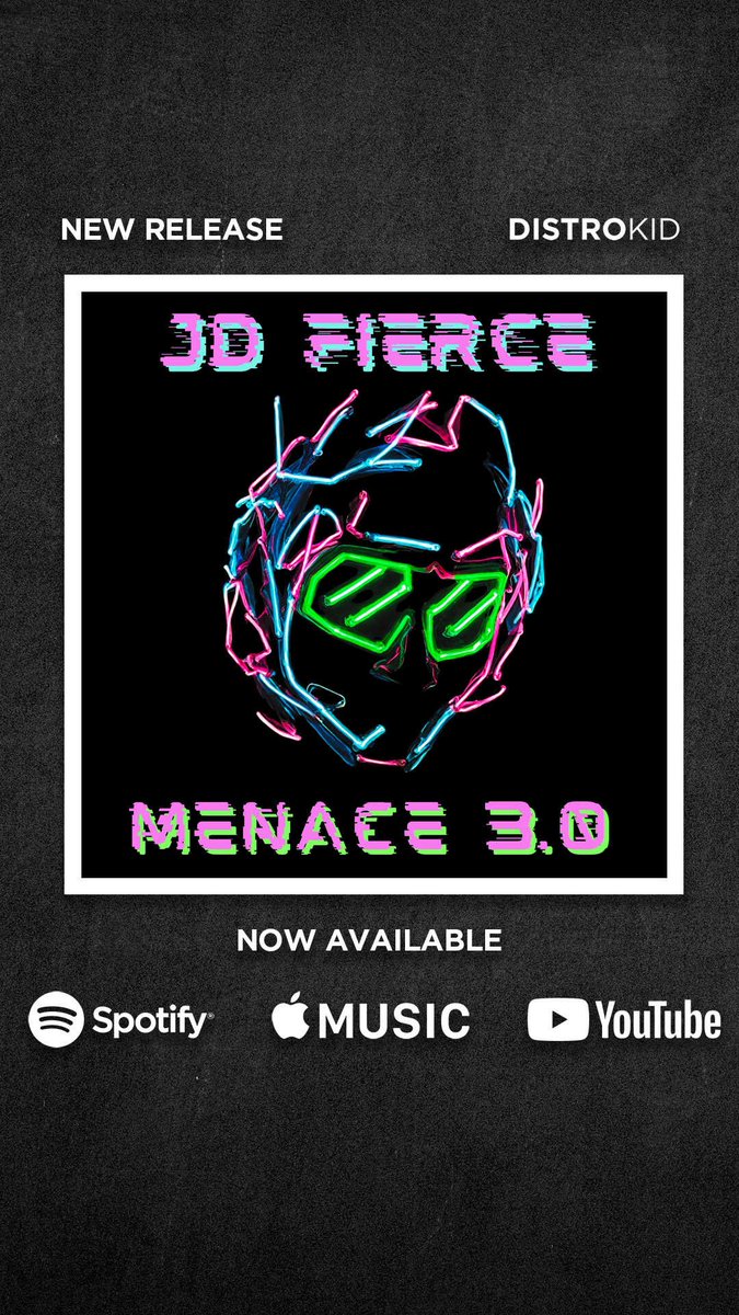 JD_Fierce's tweet photo. My new single “Menace 3.0” is NOW available on all music platforms! 🚀💫
🔗: https://t.co/z55d3ELi9Y
#JDFierce #PrettyLilMenace #BeatSlayer #FierceForce https://t.co/F5krOBbLH6