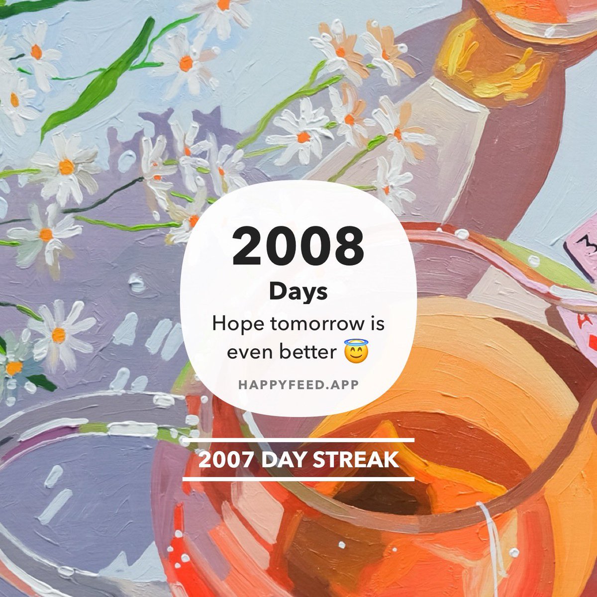 Been using this app called @Happyfeed for over 2000 days in a row.  It is a game changer if you are looking to be more positive and grateful for what you have. 

Has truly helped to make me a more grateful person.  

You should give it a try!

happyfeed.co