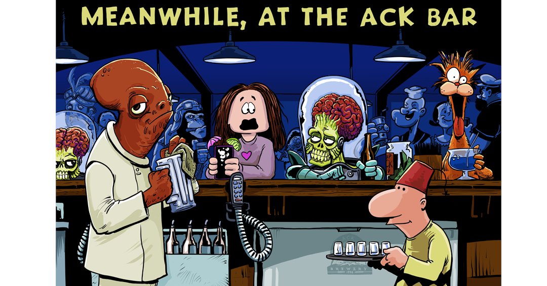 bryankellydraws's tweet photo. Some old silliness that I drew.
Have a great day and be safe.
#ackbar #bar #akbar #marsattacks #barlife #ackack #drawing #artwork #starwars #silly #illustration https://t.co/XO3PMn1zPt