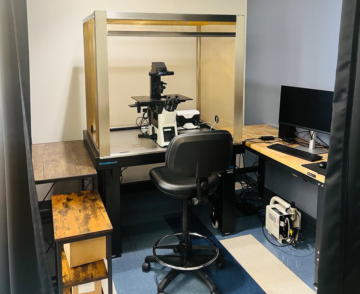 A view of our 2nd ephys&amp;imaging rig, awaiting for adding more components to it. Thanks to a recently funded R35 MIRA grant @NIGMS, we are also recruiting students and postdocs to study ion channels.