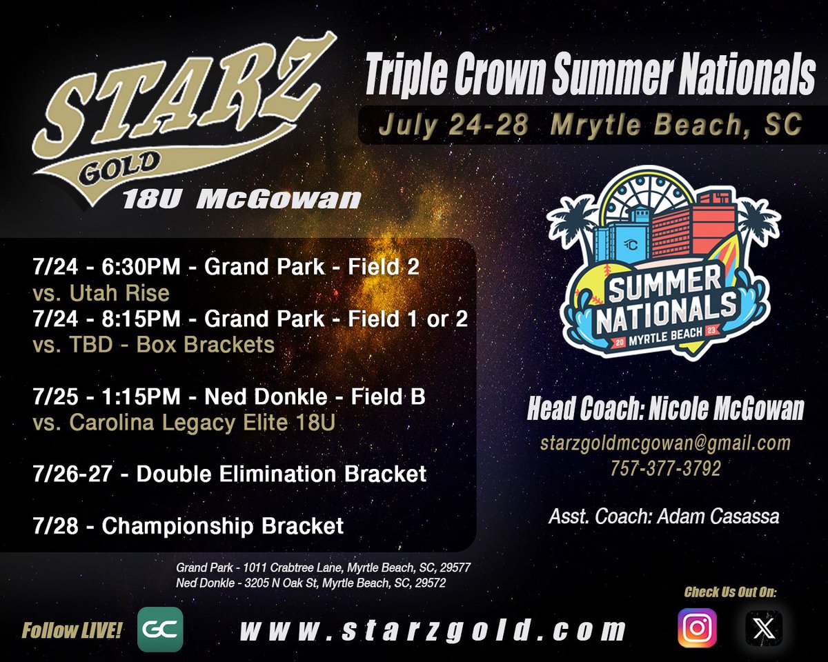 StarzMcGowan's tweet photo. It's hard to believe this is the last time on the field with our amazing group of Seniors! 🥹 
Make the most of this final
opportunity girls! 💯💪⭐️ @triplecrownspts @StarzGold https://t.co/1oTyQx4Vo6