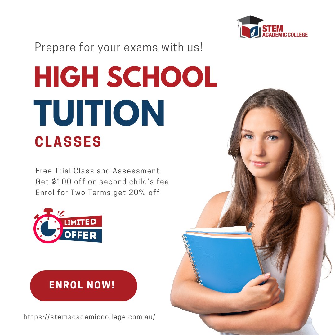 AcademicStem's tweet photo. 𝗟𝗶𝗺𝗶𝘁𝗲𝗱 𝗢𝗳𝗳𝗲𝗿!
Great news - Our High School Tuition fee is now only $𝟱𝟴𝟶, down from $𝟲𝟴𝟶! Take advantage of this limited offer.

𝗥𝗲𝗮𝗰𝗵 𝗼𝘂𝘁 𝘁𝗼 𝗦𝘁𝗲𝗺 𝗔𝗰𝗮𝗱𝗲𝗺𝗶𝗰 𝗖𝗼𝗹𝗹𝗲𝗴𝗲 𝗻𝗼𝘄!
𝗖𝗮𝗹𝗹: 0415 499 744
https://t.co/PMRDu718jR https://t.co/3GlBPn1yeU