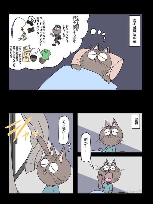猫怪獣ノラの 柔軟な休日