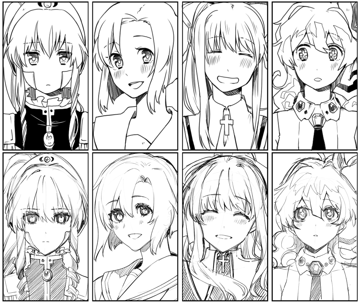 14年前(……?)に描いた好きな女子キャラを描き直してあそびました 