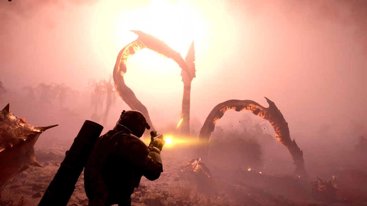Helldivers2_ES's tweet photo. Todo lo que te perdiste del trailer helldivers 2 escalada de la libertad (1/2) https://t.co/UkcTO81yji