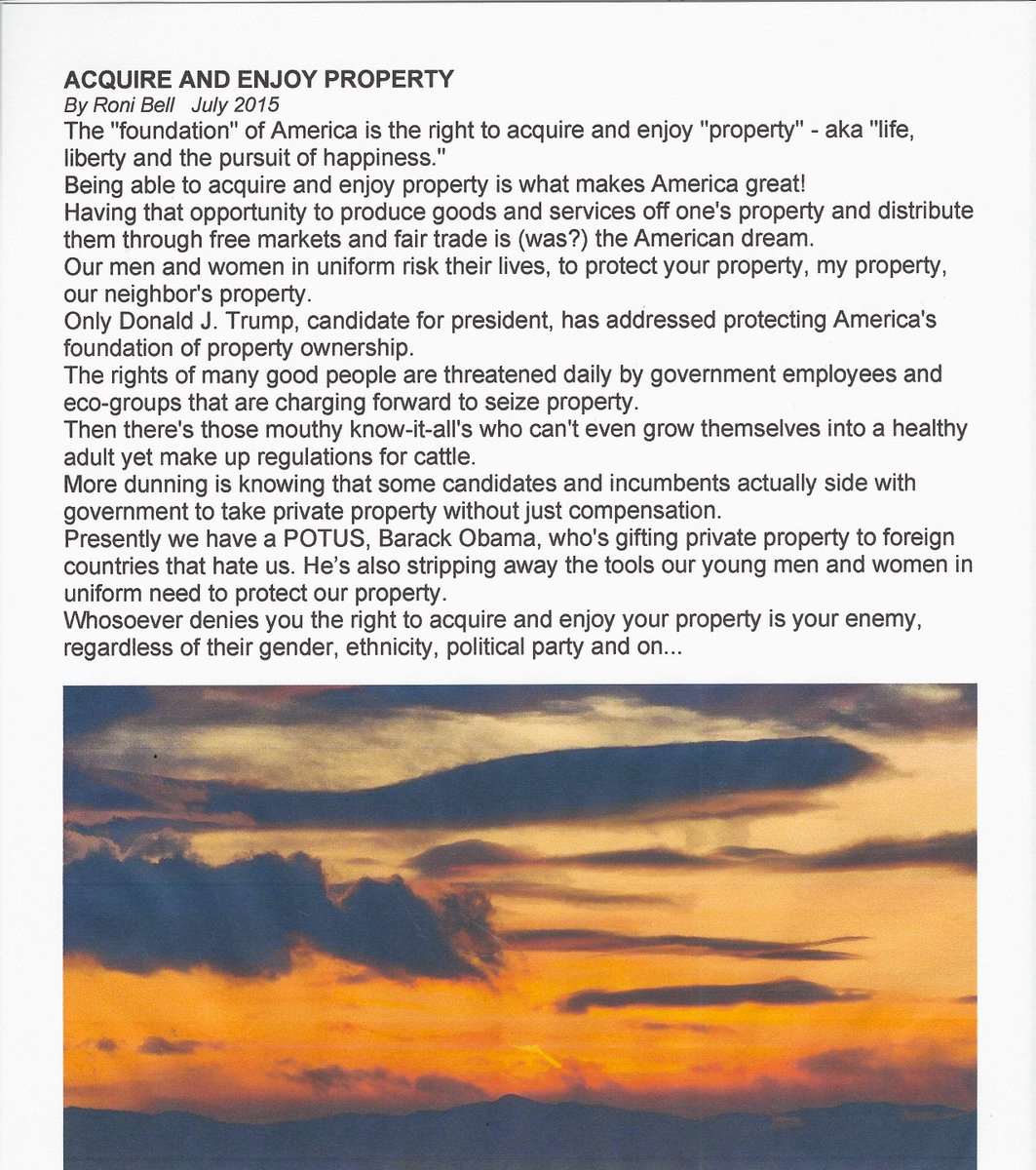 Acquire and Enjoy Property - July 2015