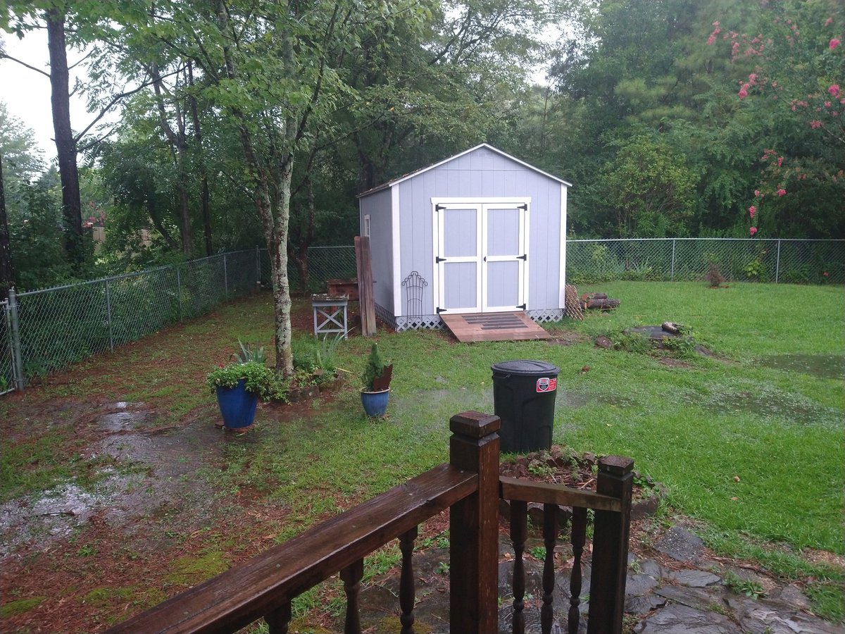 KLittleman33's tweet image. Just a few of the puddles in my yard! 
I think Mom K would love to jump in them like when she was a kid....not me!
#LotsofRain #Momisnotright
