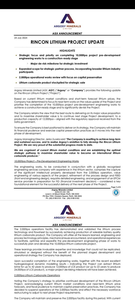 Argosy Minerals Ltd tweet media