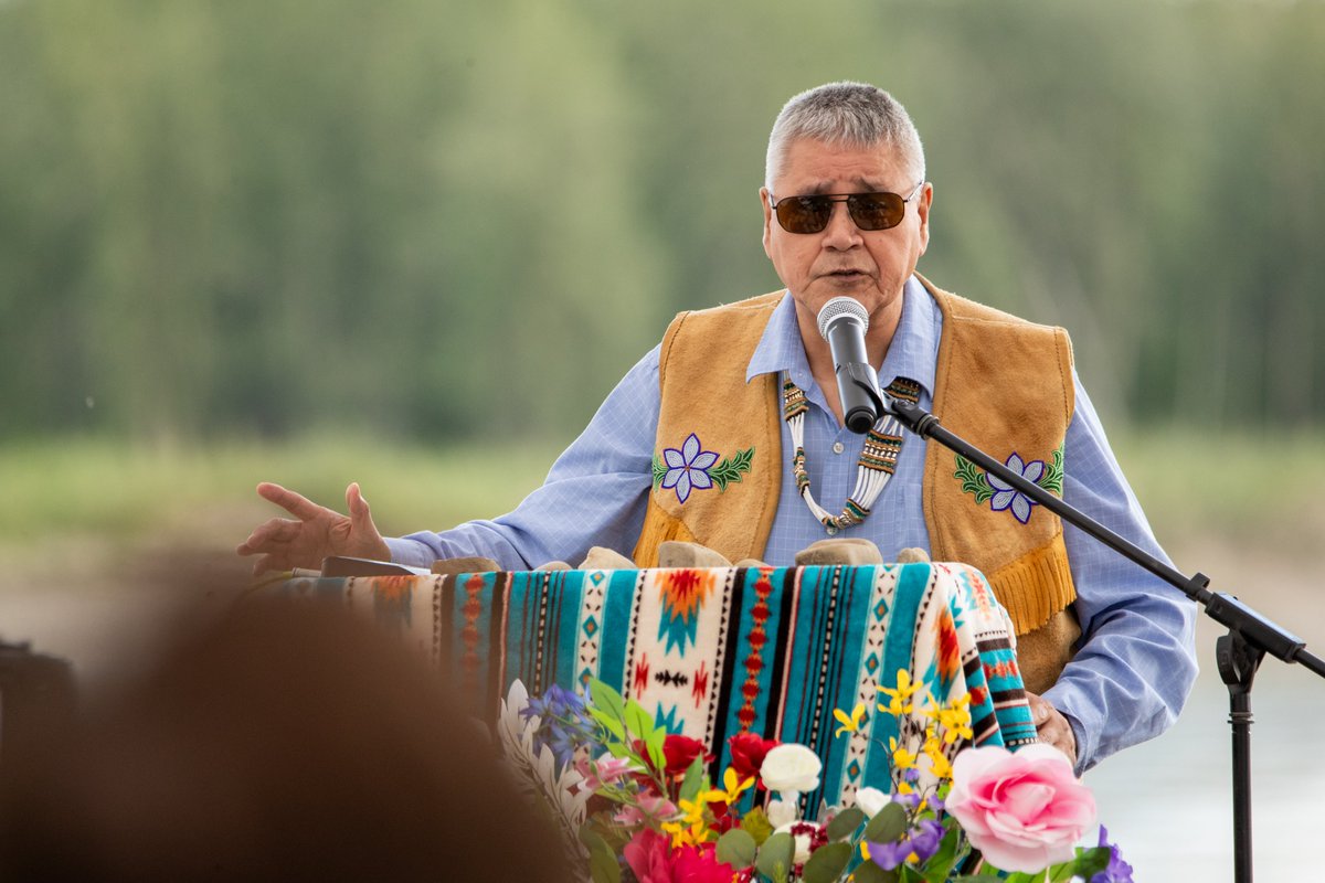 RD_Alaska's tweet photo. Last week’s #GwichinGathering was a profound celebration of traditions, stories, and challenges. Julia Hnilicka, @USDA Rural Development Alaska State Director, and her team were humbled to witness the deep cultural expressions and community strength of the Gwich'in people. https://t.co/HAwDZ9sVzG