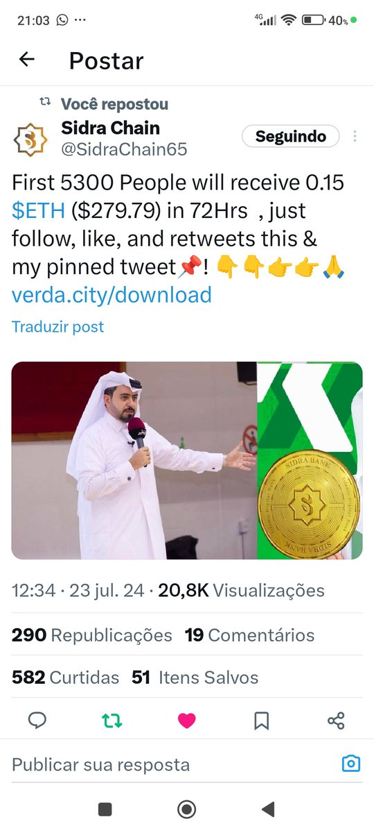 priscilalidi87's tweet photo. @SidraChain65 0x8598f9fe7846bfede9b5c85818b2492902428b7c https://t.co/W3Q01zBnjq