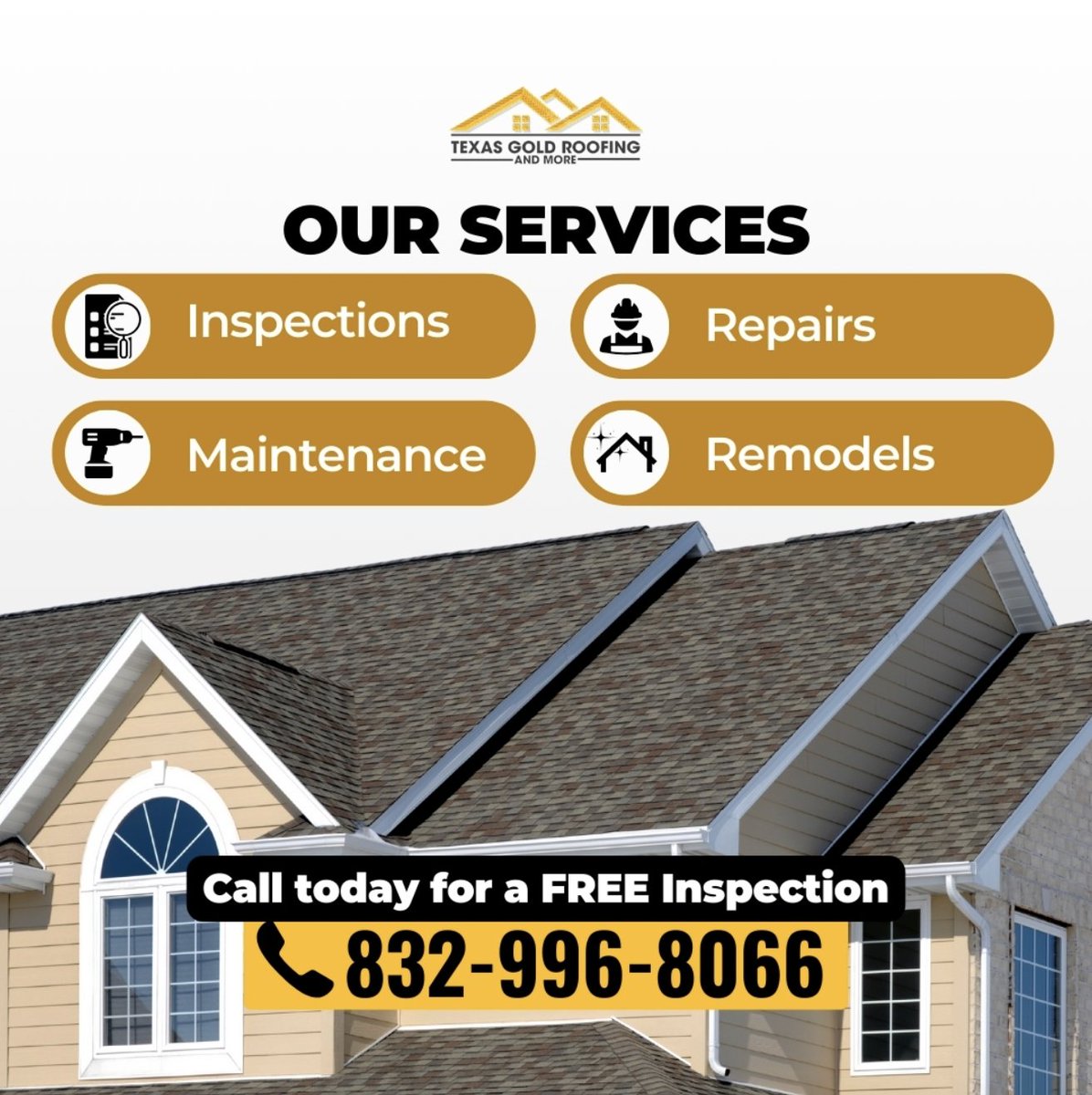 txgoldroofing's tweet photo. 🏠 El hogar es donde está el corazón, y en Texas Gold Roofing creemos en proteger la morada de su corazón con excelencia. 💪
#TexasGoldRoofing #ExcellenceInRoofing #roofingcompany #rooferslife #roofing https://t.co/vrekOL1gQv