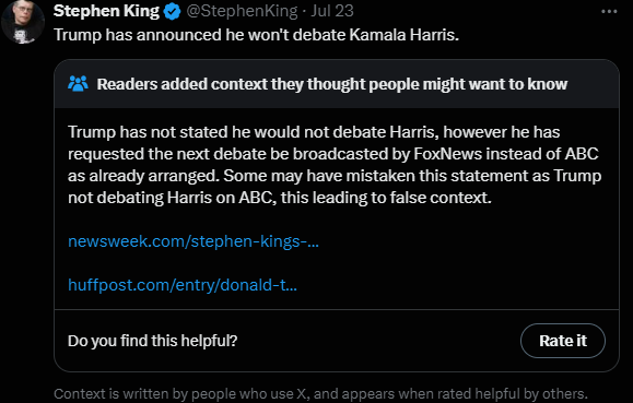 Forgetthis_11's tweet photo. @StephenKing Ill just leave this here https://t.co/SR2o2mf7lV
