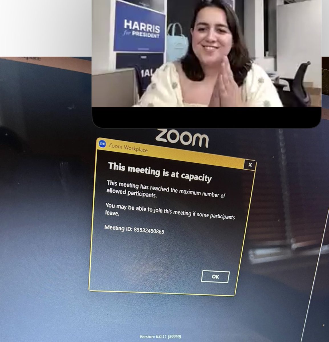 casadomaca's tweet image. Our Latinas for Harris zoom call is at capacity, just in the first 10 min! Miles de Hermanas unidas y entusiasmadas por elegir a Kamala Harris!