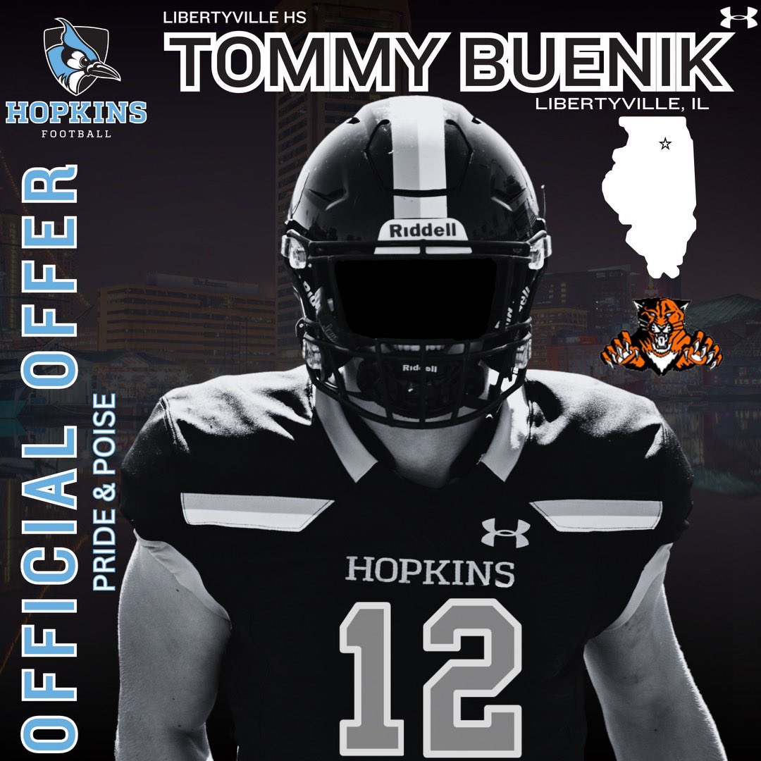 Tommy Buenik (@tbuenik12) on Twitter photo After a conversation with <a href="/CoachWodicka/">Dan Wodicka</a> and the rest of the <a href="/JHU_Football/">Johns Hopkins Football</a> coaching staff, I’m honored to receive an official offer to play football at Johns Hopkins University. Thank you <a href="/CoachHorvatits/">Alex Horvatits</a>, <a href="/_BJ_Hill7/">B.J. Hill</a>, and <a href="/CoachRio55/">Mario Byrd</a> for your support! #PrideandPoise <a href="/LHSWildcatsFB/">Libertyville High School Football</a> After a conversation with <a href="/CoachWodicka/">Dan Wodicka</a> and the rest of the <a href="/JHU_Football/">Johns Hopkins Football</a> coaching staff, I’m honored to receive an official offer to play football at Johns Hopkins University. Thank you <a href="/CoachHorvatits/">Alex Horvatits</a>, <a href="/_BJ_Hill7/">B.J. Hill</a>, and <a href="/CoachRio55/">Mario Byrd</a> for your support! #PrideandPoise <a href="/LHSWildcatsFB/">Libertyville High School Football</a>