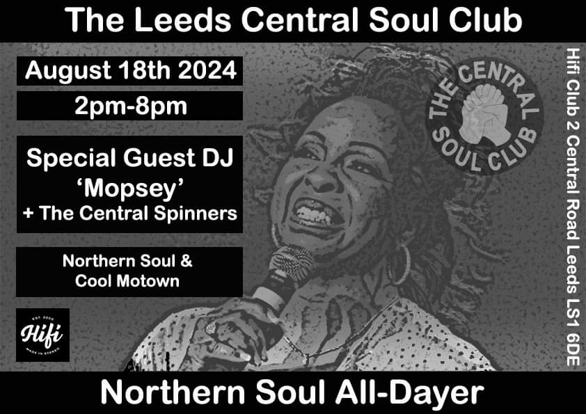 DJ Steve Luigi (@steveluigi) on Twitter photo The next Leeds Central Soul Club Northern Soul All-dayer. <a href="/HiFiClubLeeds/">The HiFi Club</a>
18th August 2024. 2pm-8pm.
#northernsoul #northernsouldancing
#northernsoulmusic The next Leeds Central Soul Club Northern Soul All-dayer. <a href="/HiFiClubLeeds/">The HiFi Club</a>
18th August 2024. 2pm-8pm.
#northernsoul #northernsouldancing
#northernsoulmusic