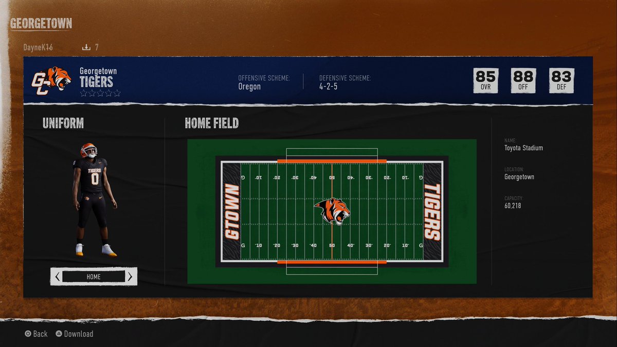 CoachKellerGC's tweet image. 🐅🎮

On the hunt for National Championship #4🏆

Download Georgetown by looking up the username “DayneK16” 

#CollegeFootball25