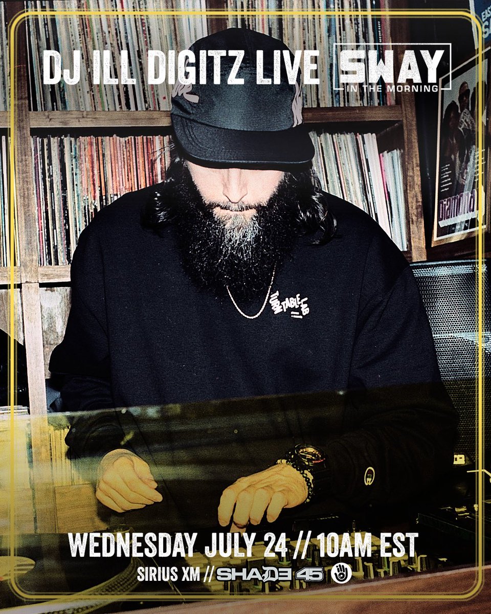 Wednesday July 24 is the day 🔥 Catch <a href="/Djilldigitz/">Djilldigitz</a> LIVE on <a href="/Shade45/">Shade45</a> 'Sway In The Morning' 10AM EST 🔥