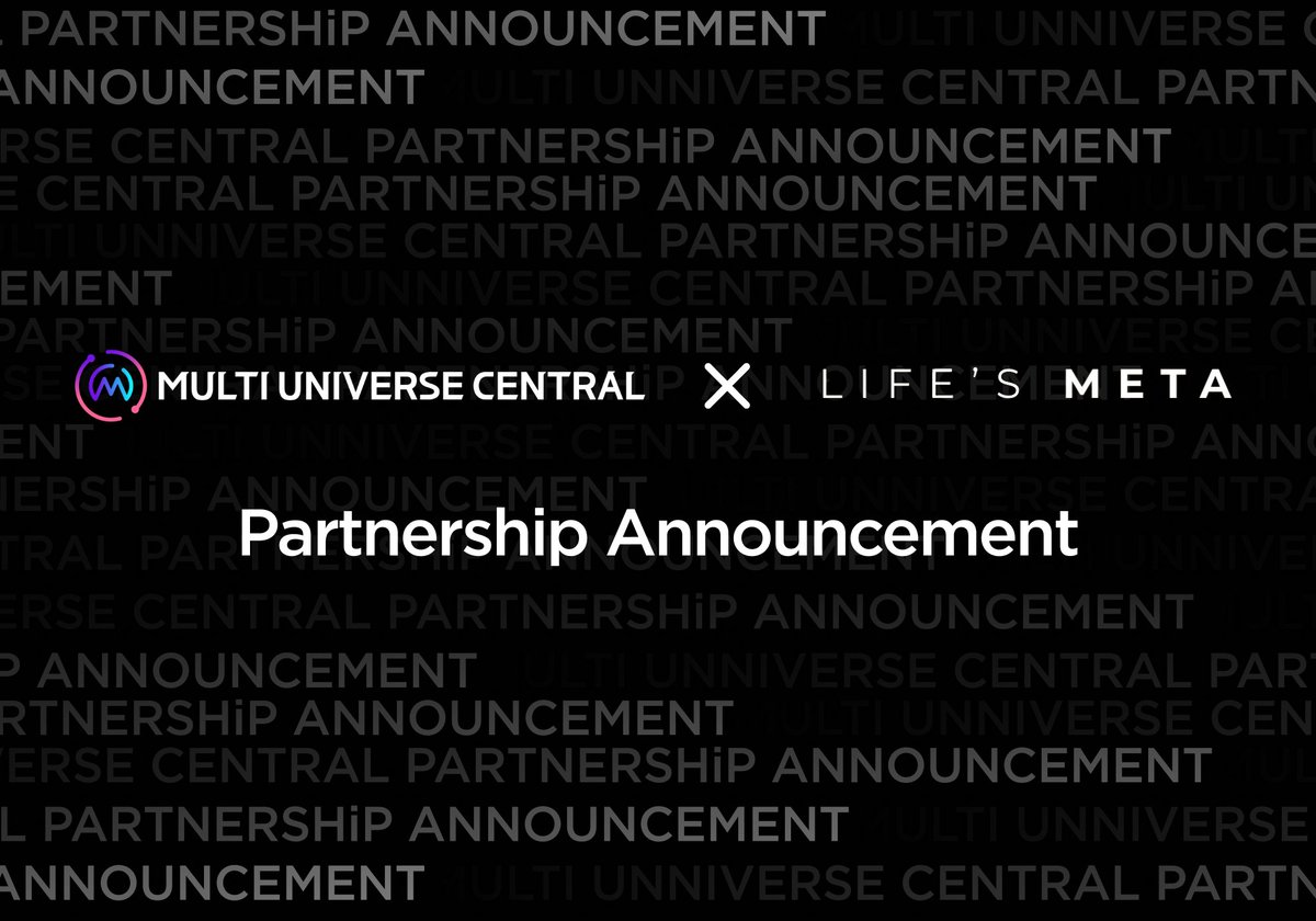 📣#𝐌𝐔𝐂 𝐱 𝐋𝐢𝐟𝐞'𝐬 𝐌𝐞𝐭𝐚 𝐏𝐚𝐫𝐭𝐧𝐞𝐫𝐬𝐡𝐢𝐩 𝐀𝐧𝐧𝐨𝐮𝐧𝐜𝐞𝐦𝐞𝐧𝐭📣  

We are very excited to announce the official partnership with #LifesMeta!🎉  

𝐋𝐢𝐟𝐞'𝐬 𝐌𝐞𝐭𝐚 𝐈𝐧𝐭𝐫𝐨𝐝𝐮𝐜𝐭𝐢𝐨𝐧 
Life's Meta is an AI-driven Social Simulator featuring characters