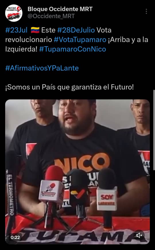 @MRTMaracaibooficial
Vamos con todo 
PATRIA Y SOCIALISMO 
VENCEREMOS