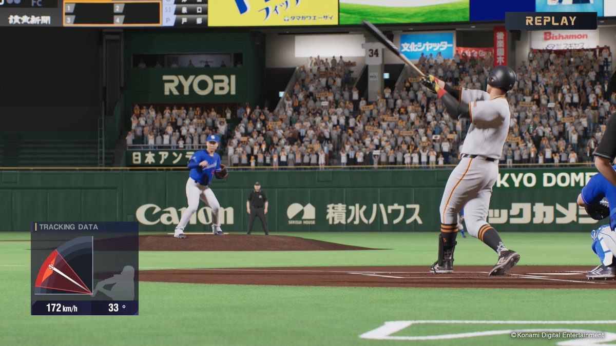 pawapuro_pro's tweet photo. PLAYからFEELへ
『プロ野球スピリッツ2024-2025』

トラッキングデータ搭載でやんす💡

打球の速度や角度など数値化されたデータがリアルタイムに表示されているでやんすね👀

プレイがデータ化されて、ワクワクするでやんす‼️

公式サイト：https://t.co/NbrrxHfHdA

#プロスピ2024 #PS5 #Steam https://t.co/uak5Benac6