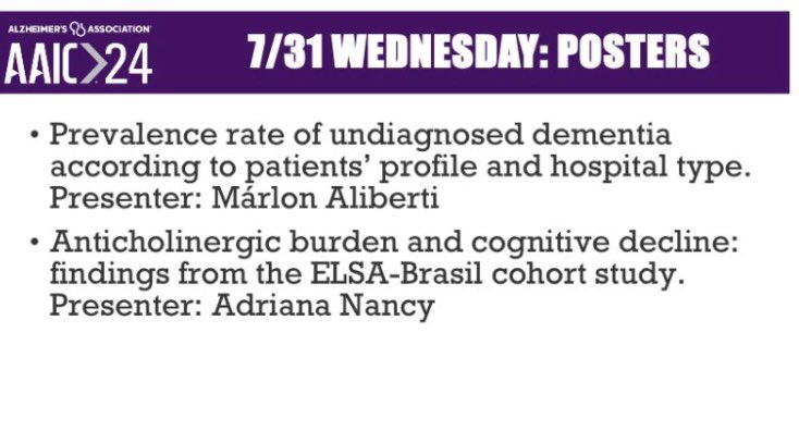 AdrianaNancyMed's tweet photo. I’m going to the 2024 International Alzheimer's Conference in Philadelphia, USA! I received the Alzheimer's Association Full Travel Grant. I'll be presenting on Anticholinergic burden and cognitive decline: findings from the ELSA-Brazil study". #Suemotolab @alzassociation https://t.co/8H1ZkAbiWz