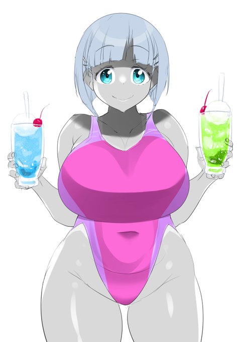 🤔👙🔁🩱🥤
「買ってきたよ～🧊ホント暑いね～💦 