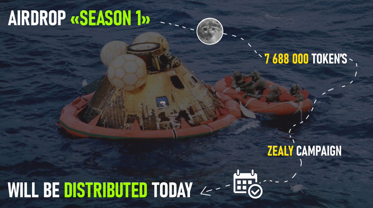 The day has come 🌚

$WMOON Season 1 Airdrop will be distributed today 🎁

As we said earlier, on July 24th 1969 the landing of spacecraft Apollo 11 took place 🚀

Enjoy your drop and have a good time!