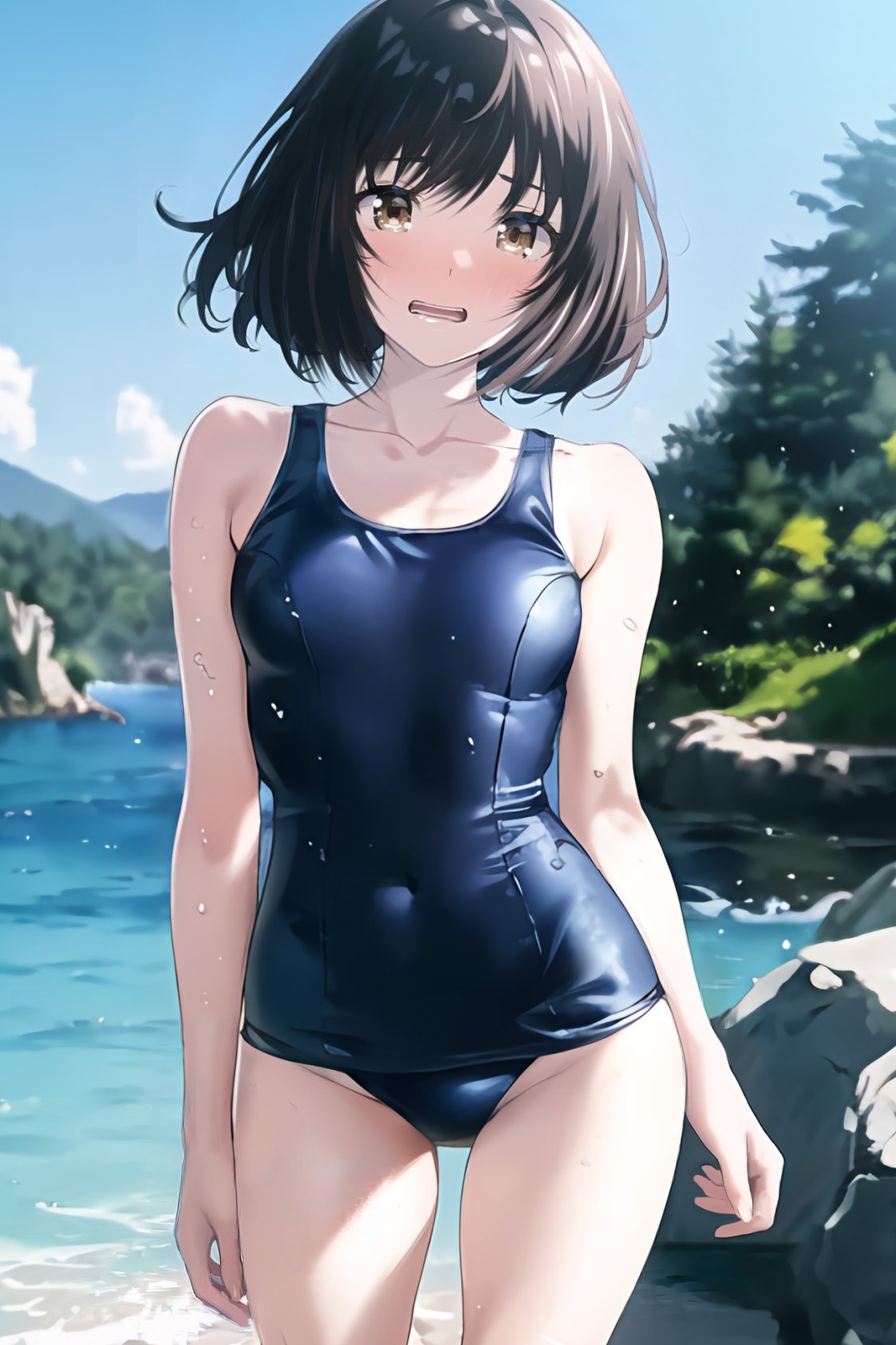 アニメスタイル 女性人物画 水着 爽々 (@_sousou_) on X