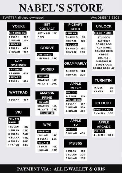 theyluvvnabel's tweet image. hi kak ᝰ.ᐟ  aku jual aplikasi premium nih 𓍢ִ໋🌷͙֒ netflix, spotify, semua ada! 🤩
     
⁀➴ trusted &amp;amp; full garansi 💯
⁀➴ fast response &amp;amp; process 😍
⁀➴ wa : tinyurl.com/wanabelstore / dm 📩
‼️ app lain bisa tanya dulu ᯤ

💌 payments: all e-wallet | qris ─ .✦
 #zonauang