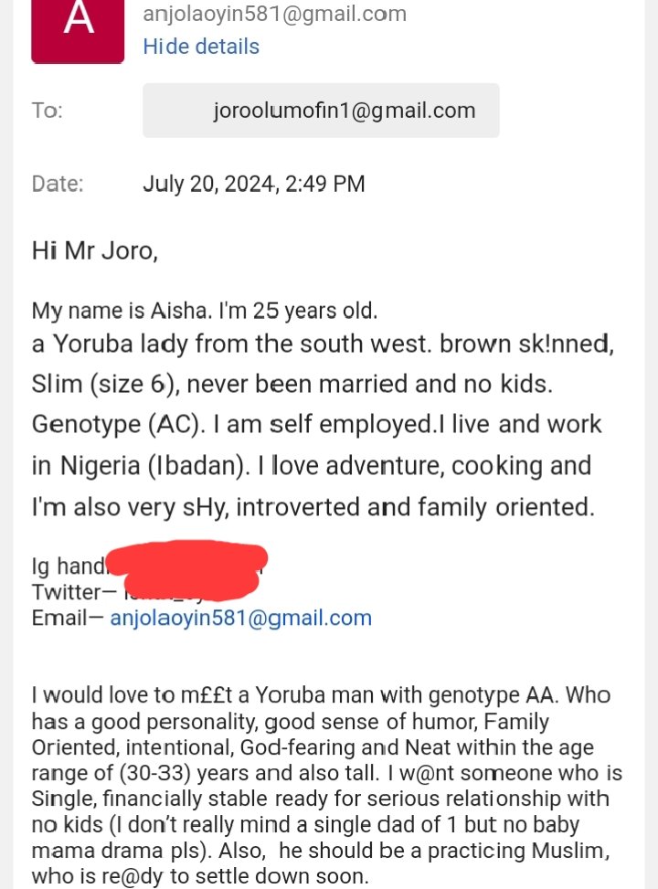 Joroolumofin1's tweet photo. ❤️BAE SEARCH❤️
Are you a NEAT MAN ready to SETTLE DOWN?. I'm a SELF EMPLOYED lady, loves COOKING and FAMILY ORIENTED. https://t.co/JLrlxqzKsY