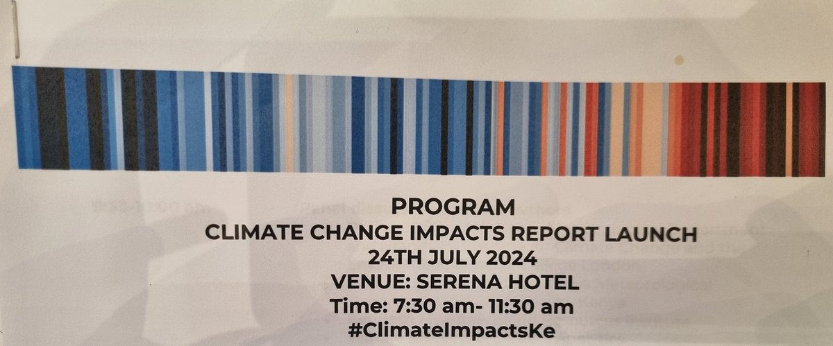 Kenya is launching our #ClimateImpactsKE report today, one of only 3 done globally, after South Africa &amp; Bangladesh. Spearheaded by Kenyan scientists + based on the products of the IPCC 6th assessment cycle. What does the report mean &amp;  possible future interventions for Kenya.🧵