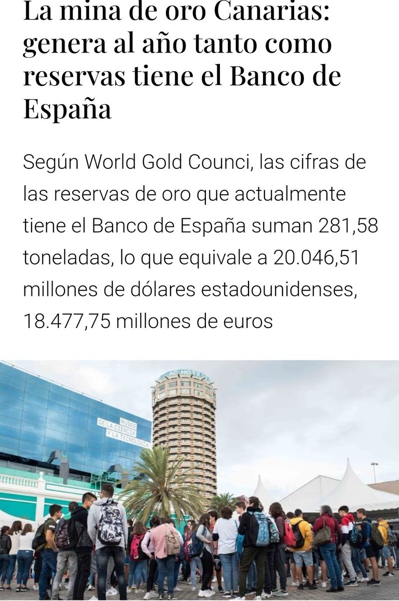 Yo creo que algunos aún no se han enterado que las Islas Canarias es la última colonia que le queda a España, fuera de sus fronteras y solos nos quieren para sacar dinero de ella, a costas de toda destrucción..
<a href="/CristinaValido/">Cristina Valido</a> <a href="/coalicion/">Coalición Canaria</a> #Inmigración #emigrantes #canarias #MENAS