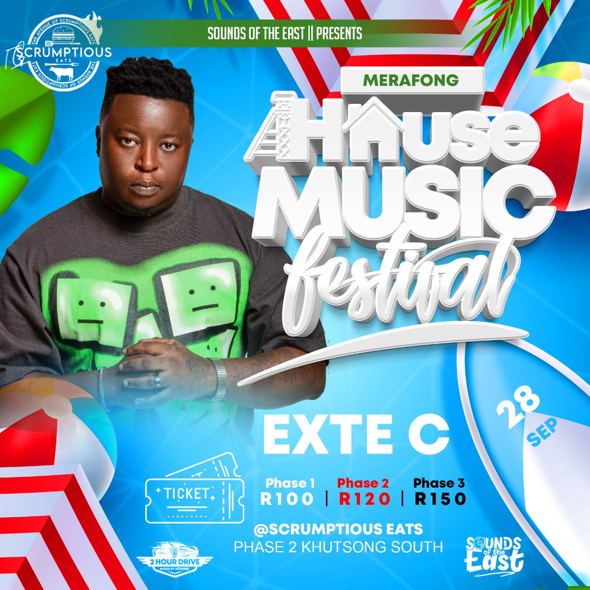 djntshebe's tweet photo. The Second Headliner For The Anticipated Merafong House Music Festival. Let's grab those tickets and come witness Exte C doing what he does best at Scrumptious Eats on the 28th of September ๐ป๐คโ๏ธ
#deephouse
#merafonghousemusicfest
#SoundsOfTheEast https://t.co/4o9A6w8x5e