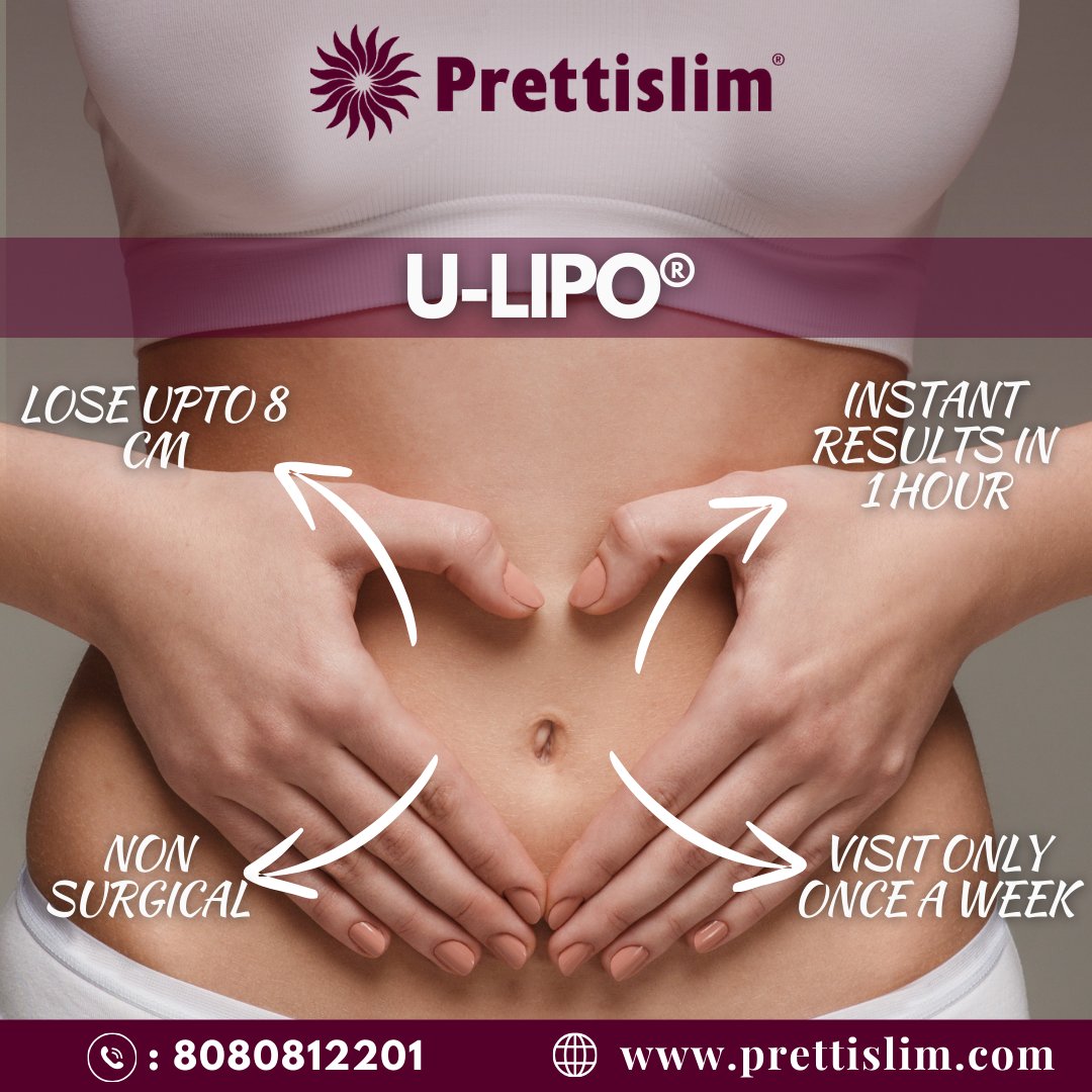PrettislimIndia's tweet photo. ✨ Achieve your dream body with Prettislims Ulipo treatment - the secret to effective weight loss and slimming! 

Visit #Prettislim Clinic for a FREE Consultation. CHAT NOW to BOOK your Appointment: https://t.co/2Q0N4FdITp | Call: 8080812201 https://t.co/stiCzZfY8d