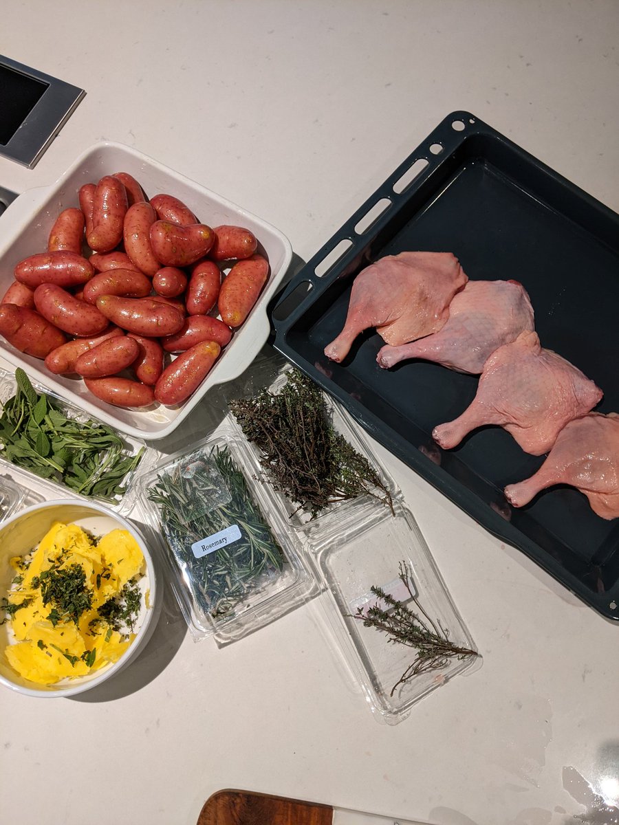 Im_tebza's tweet photo. Last night in my Favorite place The Kitchen, preparing Duck leg🦆 ,roasted potatoes 🍠 and steamed veggies 🥦 for a client 

🥋🔥🔪 

Don't forget to check out MasterChef South Africa episode 3 repeat on SABC 3 Tonight 6h00pm #samasterchef #MasterChefSA #TeamTebogo https://t.co/kUUxuI3ATW