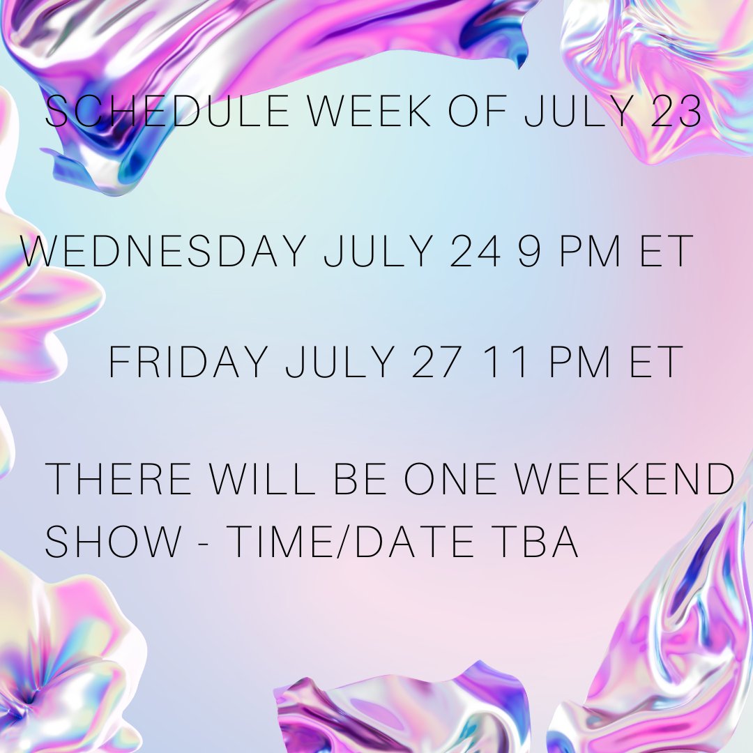 AdaAscendant's tweet photo. Schedule so far this week!! CB only until MFC gets back to me #BrainOffCockOn https://t.co/EgD77KnP6S