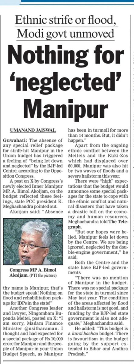 Nothing for Neglected Manipur