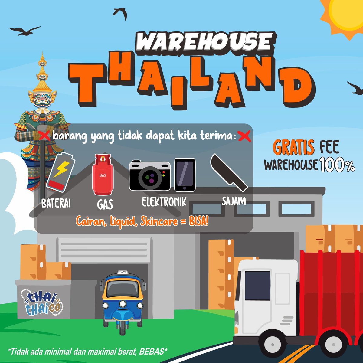 Jasa WH Thai | GRATIS FEE WH THAI tweet media