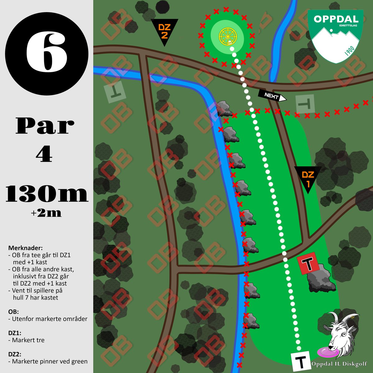 OppdalDiskgolf's tweet photo. Kom og test ny konfigurasjon av hull 6 på ukesgolf. #oppdal #diskgolf https://t.co/WNRpUoT7R6
