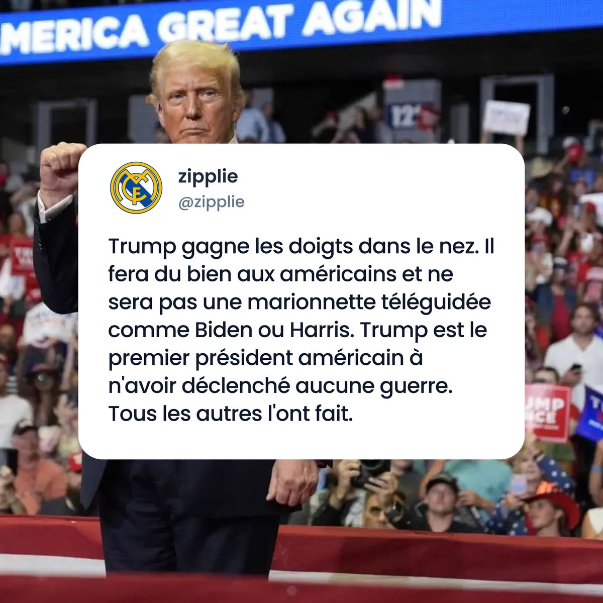 pick_appli's tweet photo. Le commentaire d’un internaute sur la présidentielle américaine 🇺🇸

Êtes-vous d’accord avec lui ? 🤔 https://t.co/kmy8aAKkBO