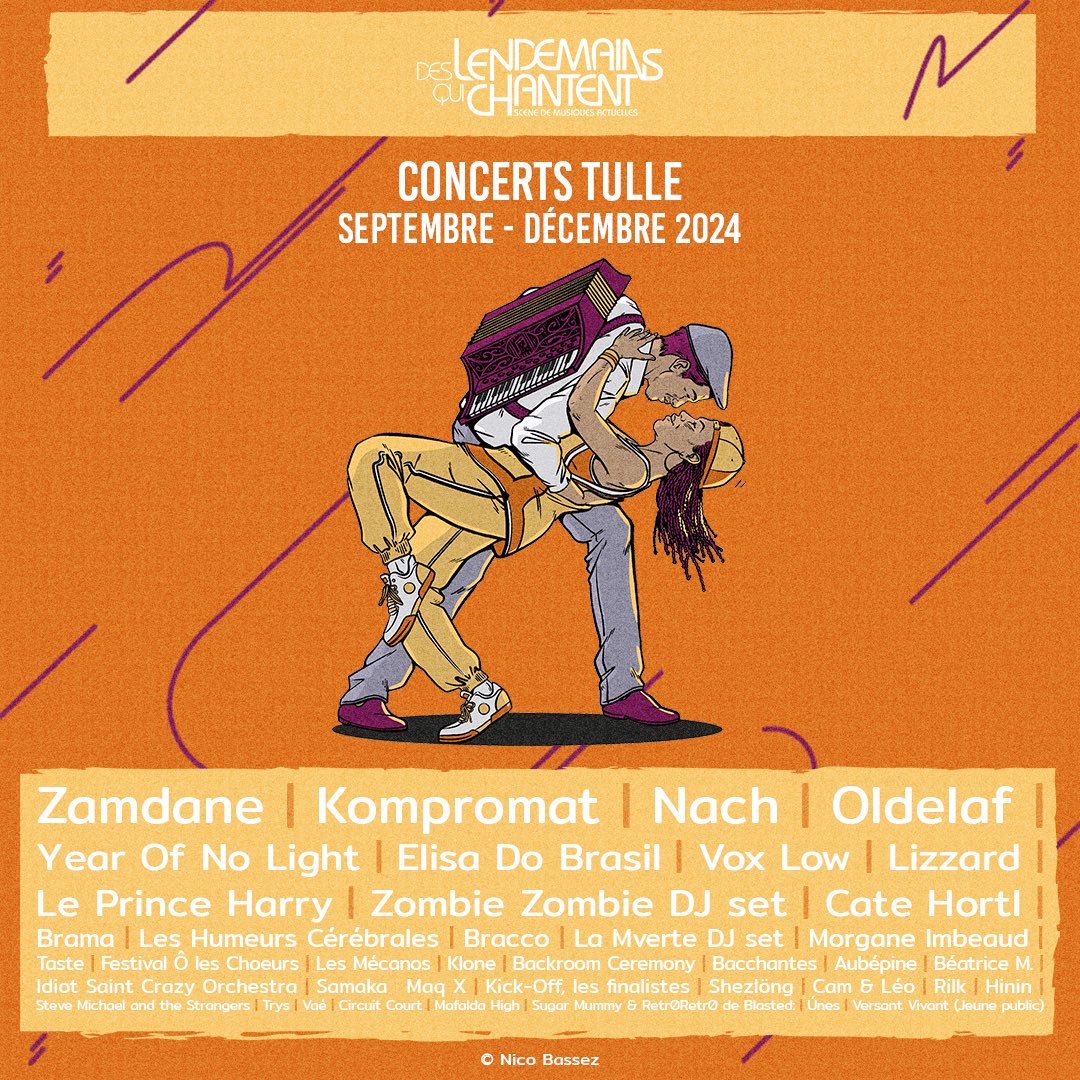 ✨ PROGRAMMATION SEPTEMBRE - DÉCEMBRE 2024 ✨
Ça y est la saison est terminée, mais on se réjouit, car l’été, lui, est enfin arrivé ! Et pour vous faire patienter jusqu’à la rentrée découvrez dès maintenant la programmation du prochain trimestre ☀️🌻🫶
🎫 …letterie.deslendemainsquichantent.org/agenda