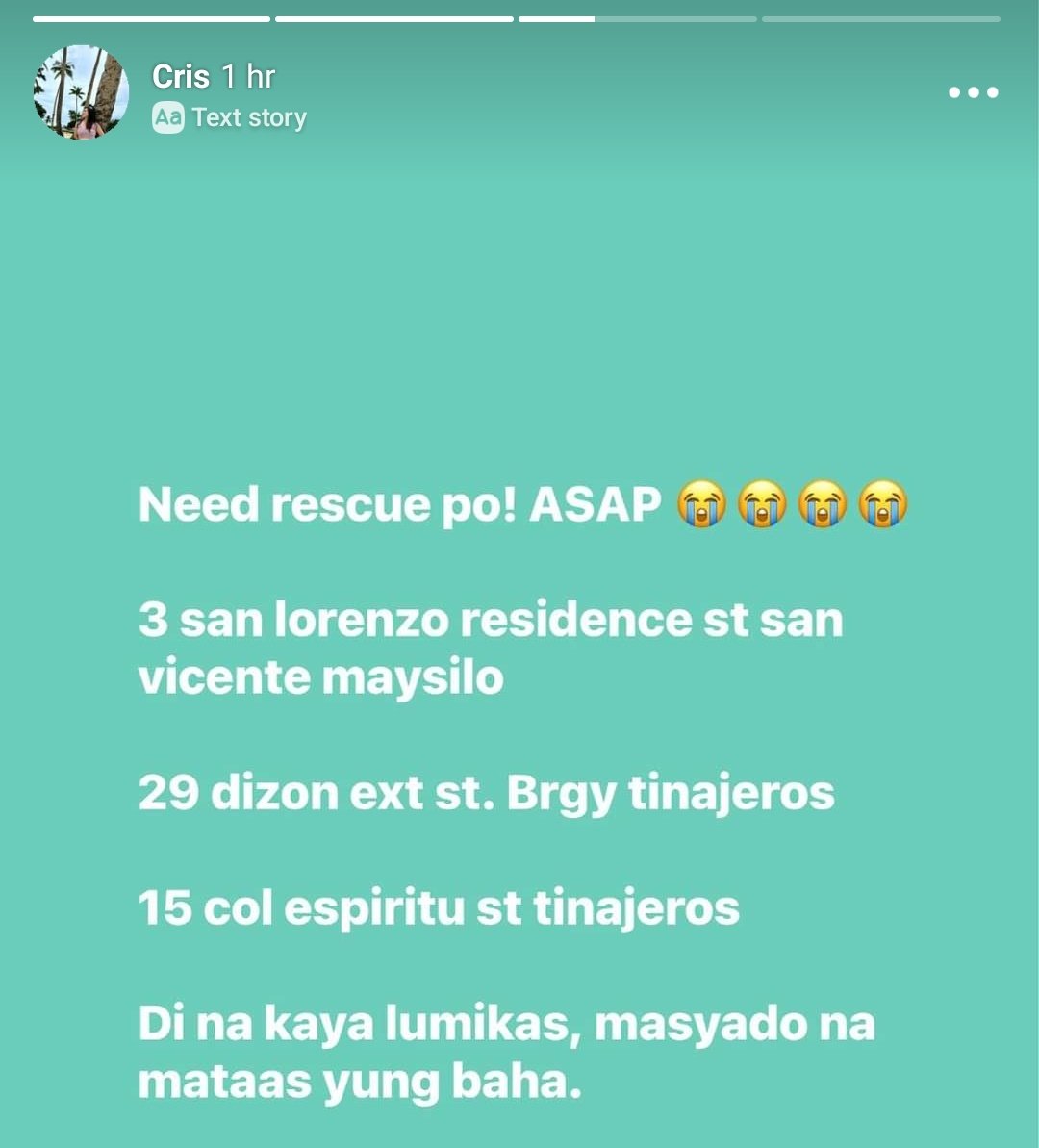ffairyhsnn's tweet photo. ‼️ HI EVERYONE ! HELP ME TO SPREAD THIS POST PLEASE, THE PEOPLE IN MY CITY NEED HELP PO !! kanina pa po kailangan ng rescue but still no response :( 

#CarinaPH https://t.co/dowpCS6TcM