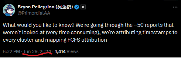 nyikh4j's tweet photo. @LayerZero_Fndn Unreviewed reports remained unreviewed (very time consuming). Timestamp attribution failed: different timestamps of comments and modifications not considered at all. From the initial FCFS the only thing is left is the “serve”.
Will you run out of empty promises? @PrimordialAA https://t.co/UGaVPlCtZD