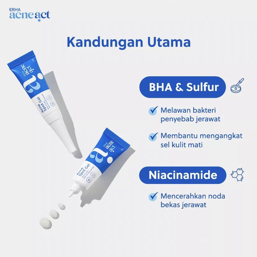 MenFaceStory's tweet photo. 3. Erha acneact spot gel

Skincare dengan kandungan BHA, Sulfur &amp; Niacinamide untuk membantuk mengangkat kotoran dan sel kulit mati dan atasi jerawat

https://t.co/Il1GjAgBdS https://t.co/yO6i6x6r7l
