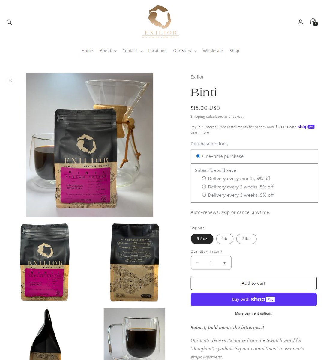 exiliorcoffee's tweet photo. How to buy with #Bitcoin and #CryptoCurrency with @Crypto.com @Shopify

Step #1. Visit https://t.co/f9beNSoGzV 
Step #2. Brows our Products
Step #3. Select "More Payment Options"
Step #4. Select "https://t.co/JvEup5s9PI Pay Option"
Step #5. Pay Now!

#ExiliorCoffee #ExiliorCrypto https://t.co/7juXdhi0Vw