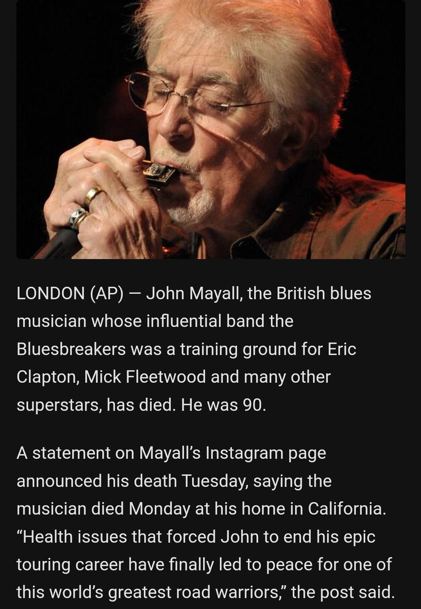 RIP to a legend John Mayall
