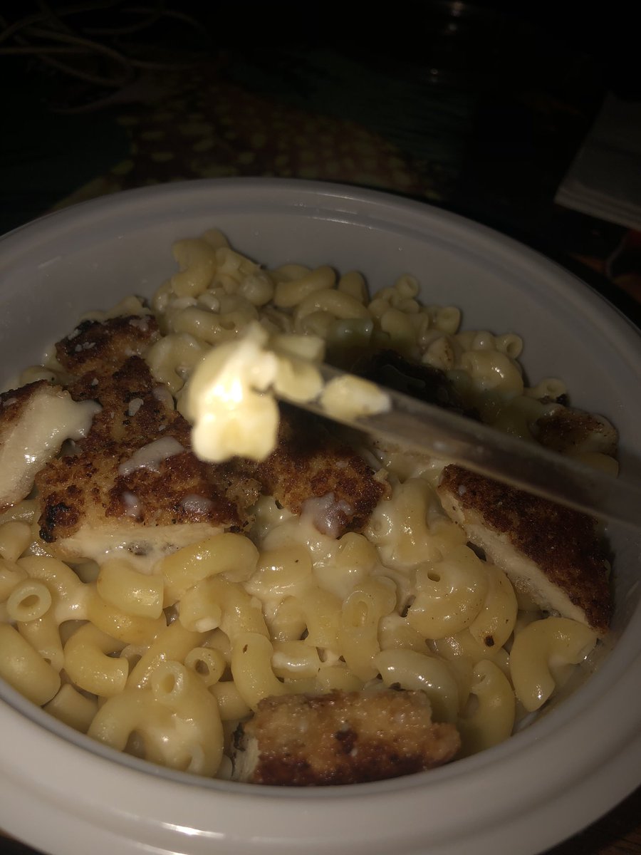 noodles and company didnt give me a fork… eating this shit with a straw i guess